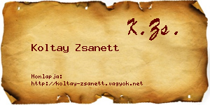Koltay Zsanett névjegykártya