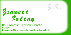 zsanett koltay business card